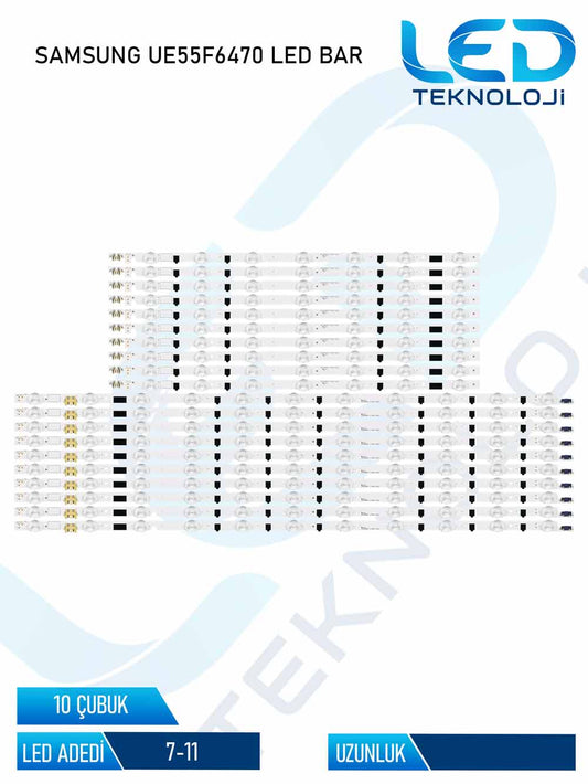 SAMSUNG UE55F6470 Tv Led Bar 10 Parca 55 inc