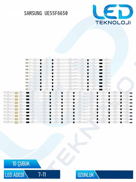 Samsung UE55F6650 55'' 10 Parça Tv Led Bar