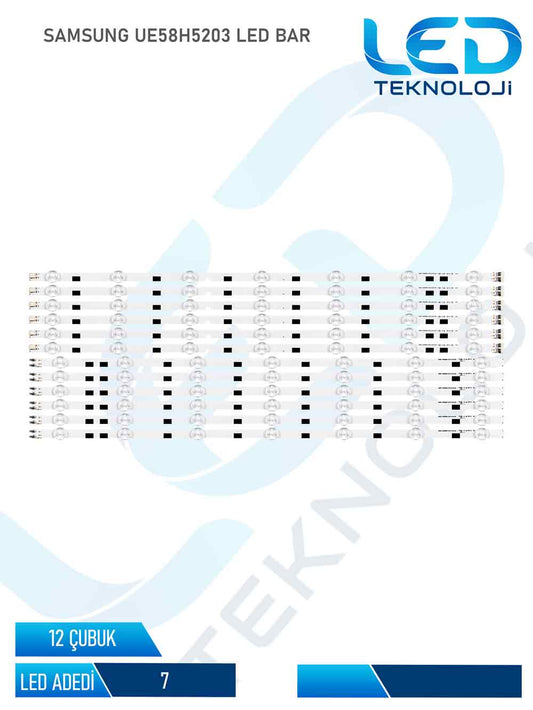 SAMSUNG UE58H5203 Led Bar 12 Parca 58 inc