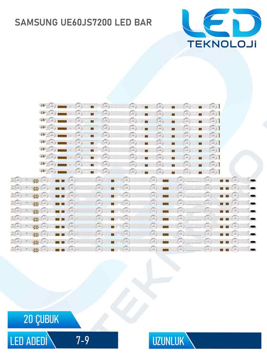 SAMSUNG UE60JS7200 Tv Led Bar 20 Parca 60 inc