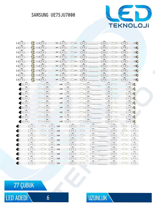Samsung UE75JU7000 Tv Led Bar 27 Parca 75 inc
