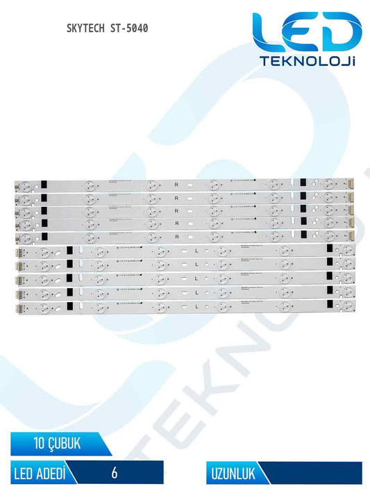 SKYTECH ST-5040 10 Parça 50 inc Tv Led Bar
