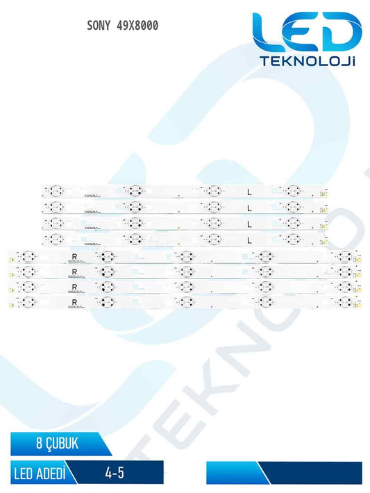 Sony 49X8000 49'' 8 Parça Tv Led Bar