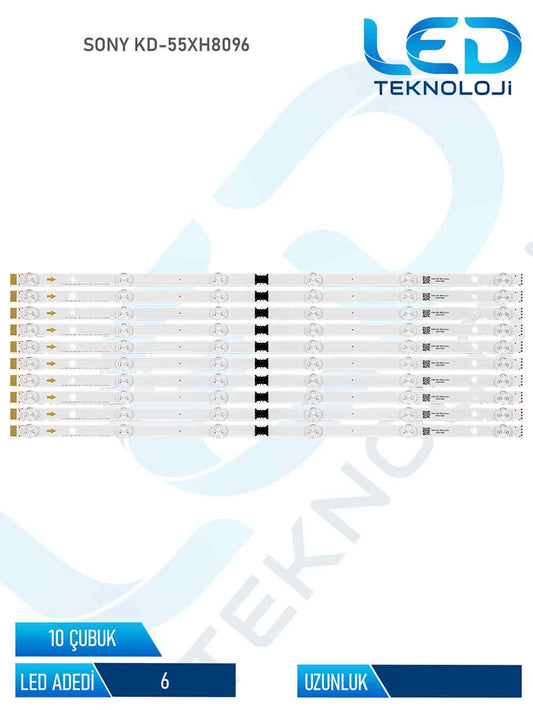 SONY KD-55XH8096 10 Parça 55 inc Tv Led Bar
