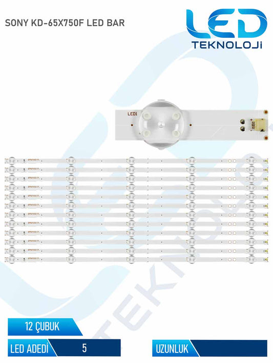SONY KD-65X750F Led Bar 12 Parca 65 inc