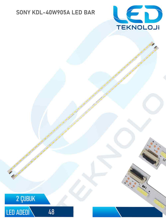 SONY KDL-40W905A Tv Led Bar 2 Parca 40 inc