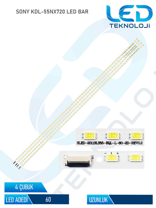 SONY KDL-55NX720 4 Parça 55 inc Tv Led Bar