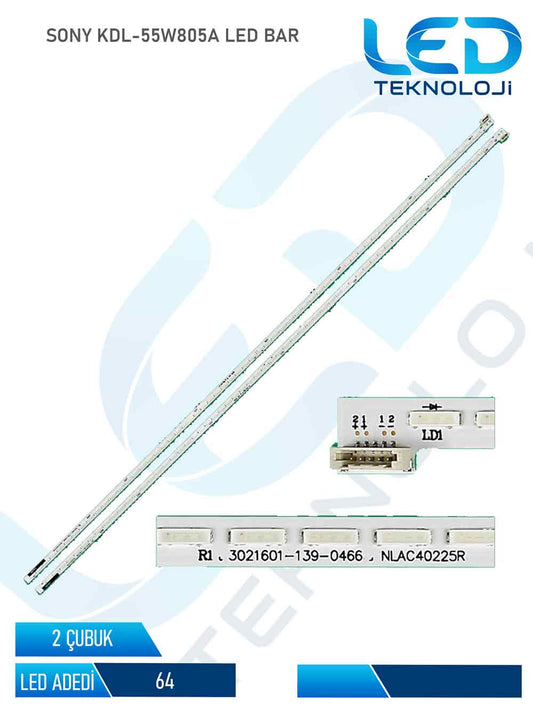SONY KDL-55W802A Led Bar 2 Parca 55 inc
