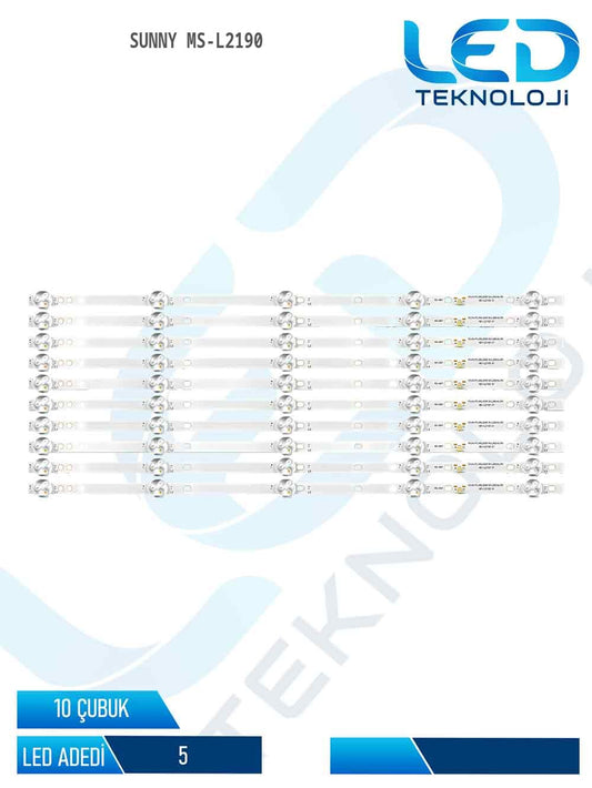 SUNNY MS-L2190 Led Bar 10 Parca 50 inc