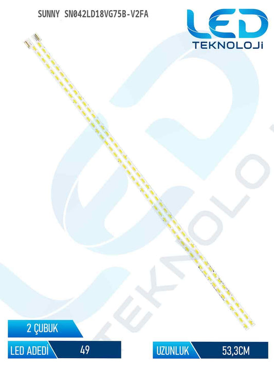 Sunny SN042LD18VG75B-V2FA 42'' 2 Parça Tv Led Bar