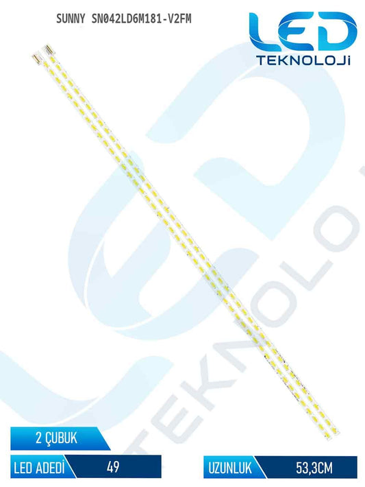 Sunny SN042LD6M181-V2FM 42'' 2 Parça Tv Led Bar