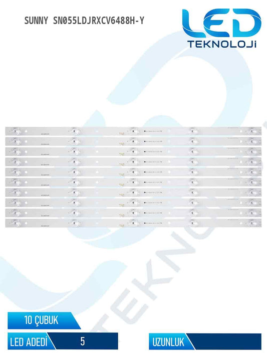 Sunny SN055LDJRXCV6488H-Y 55'' 10 Parça Tv Led Bar