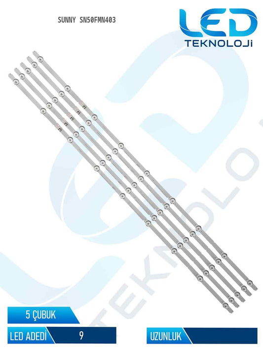 SUNNY SN50FMN403 5 Parça 50 inc Tv Led Bar