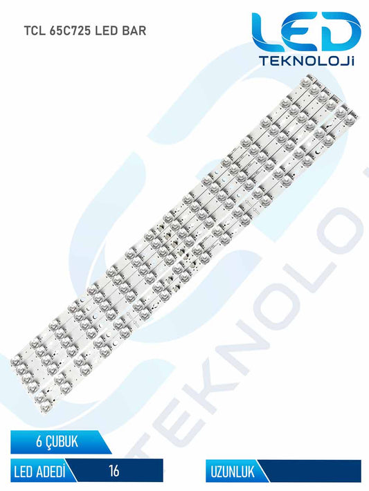 TCL 65C725 Led Bar 6 Parca 65 inc