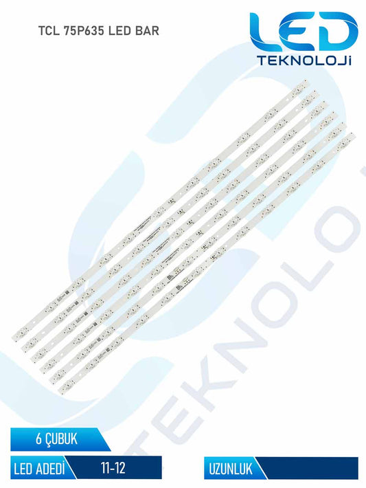 TCL 75P635 Tv Led Bar 6 Parca 75 inc