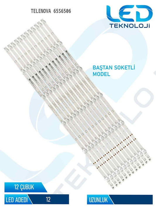 Telenova 65S6506 65'' 12 Parça Tv Led Bar