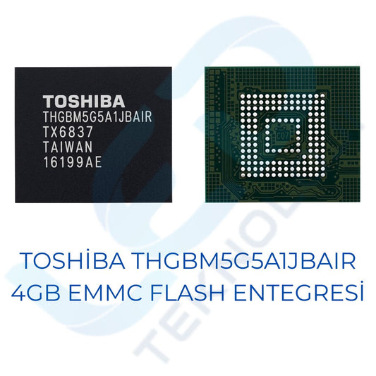 THGBM5G5A1JBAIR (Toshiba) 4GB e-MMC NAND Flash - Smart TV Yazılım Belleği