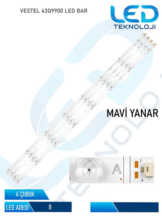 VESTEL 43Q9900 Led Bar 4 Parca 43 inc