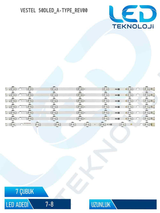 VESTEL 50DLED_A-TYPE_REV00 7 Parca 50 inc Led Bar