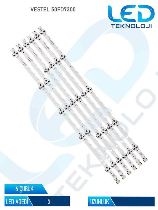 VESTEL 50FD7300 6 Parça 50 inc Tv Led Bar