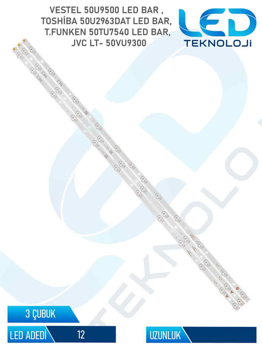 Vestel 50U9500 Tv Led Bar 3 Parca 50 inc