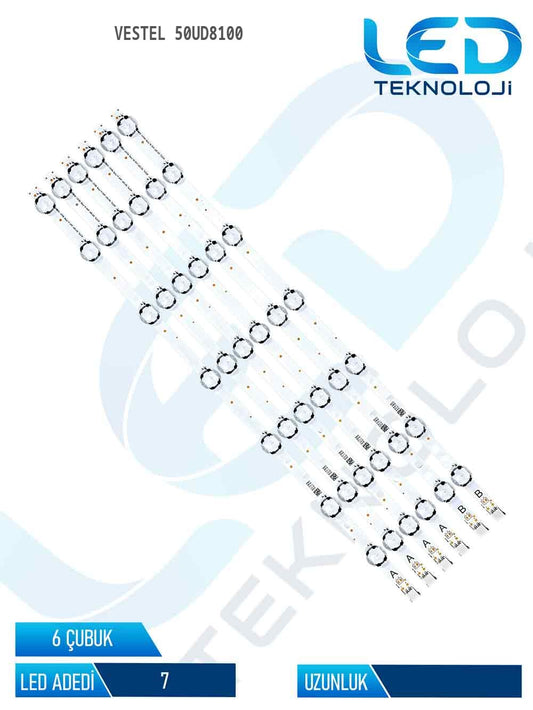 Vestel 50UD8100 50'' 6 Parça Tv Led Bar