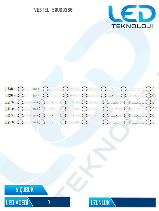Vestel 50UD9180 50'' 6 Parça Tv Led Bar