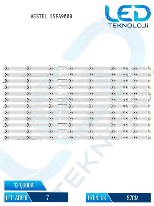 VESTEL 55FA9000 Tv Led Bar 12 Parca 5 inc