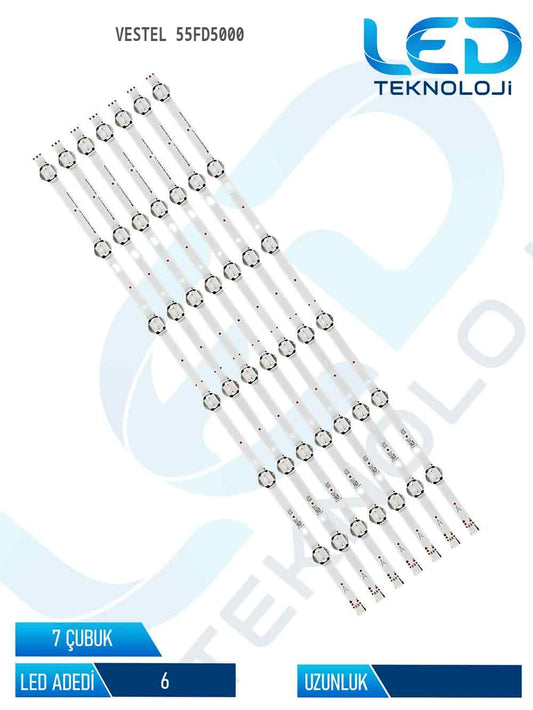 Vestel 55FD5000 55'' 7 Parça Tv Led Bar