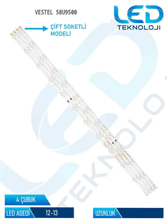 Vestel 58U9500 58'' 12 Parça Tv Led Bar