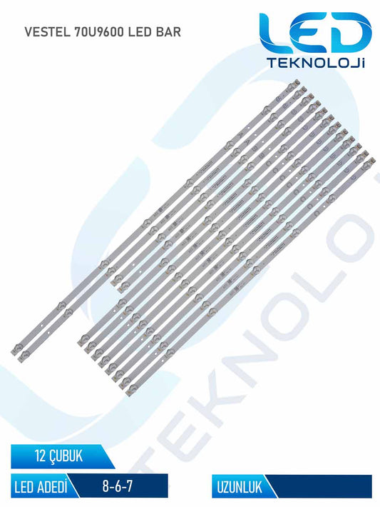 VESTEL 70U9600 Tv Led Bar 12 Parca 70 inc
