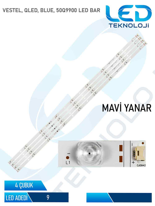 VESTEL 50Q9900 Led Bar 4 Parca 50 inc