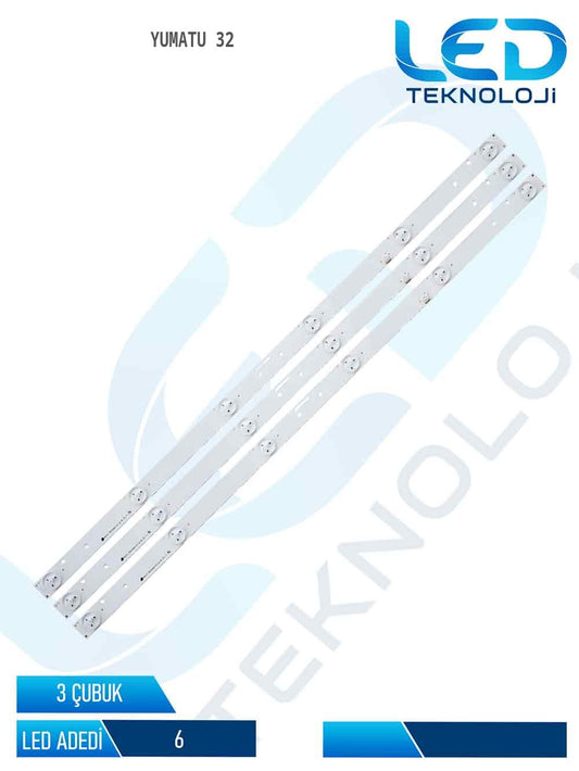 YUMATU 32 LED BAR Led Bar 3 Parca 32 inc