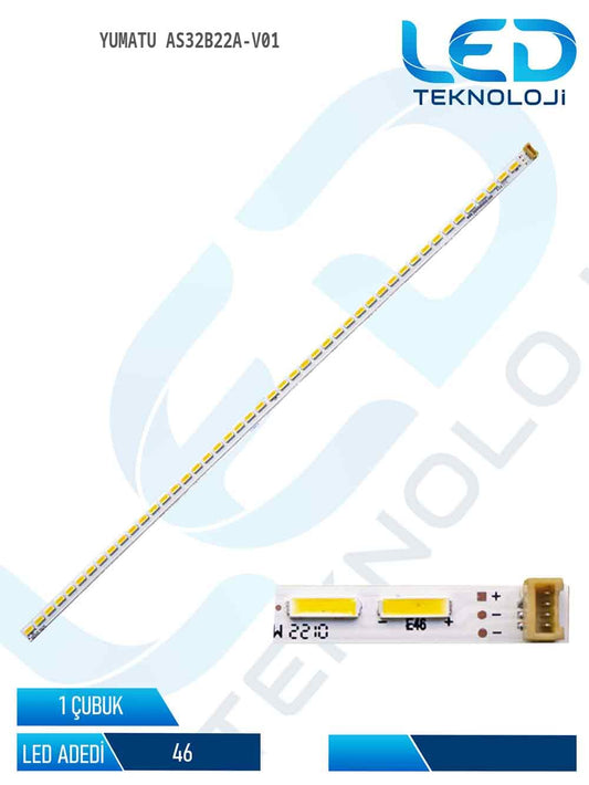 Yumatu AS32B22A-V01 1 Parça 32 inc Tv Led Bar