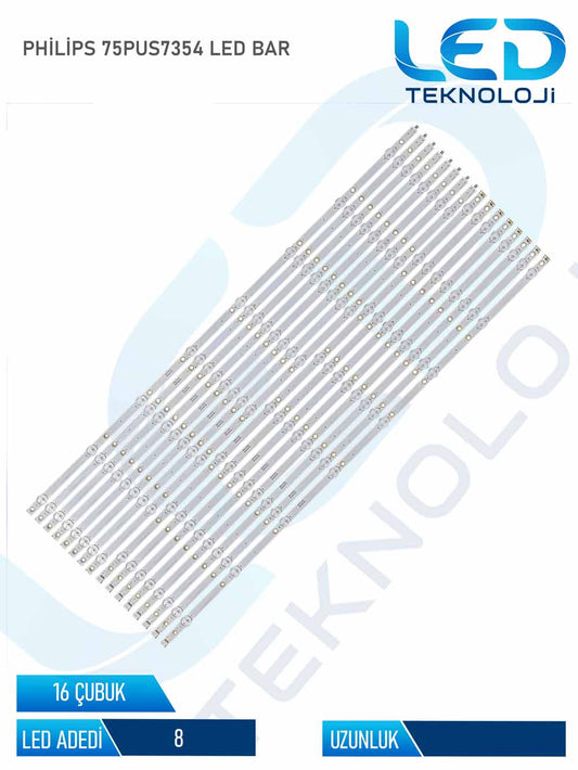 PHILIPS 75PUS7354 Tv Led Bar 16 Parca 75 inc