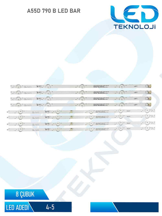 ARCELIK A55 D 790 B Led Bar 8 Parca 55 inc