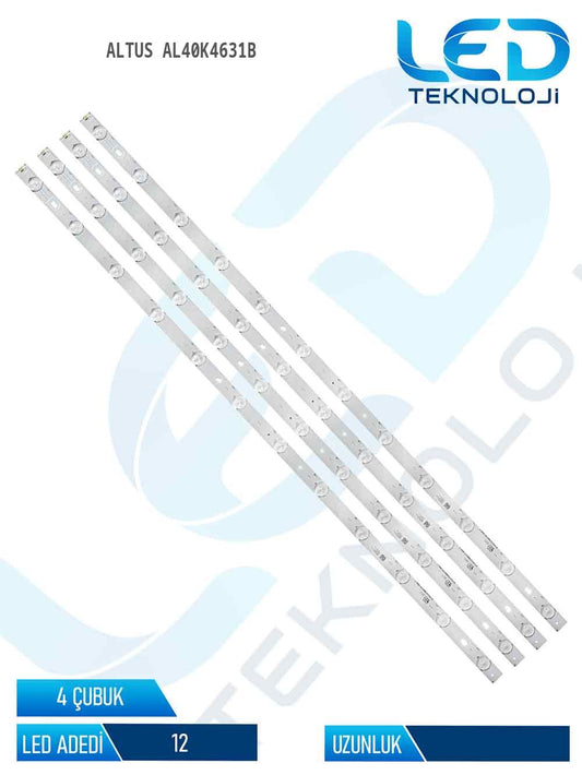 Altus AL40K4631B 40'' 4 Parça Tv Led Bar