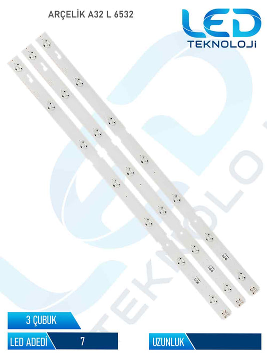 Arçelik A32L 6532 4B2 3 Parça 32 inc Tv Led Bar