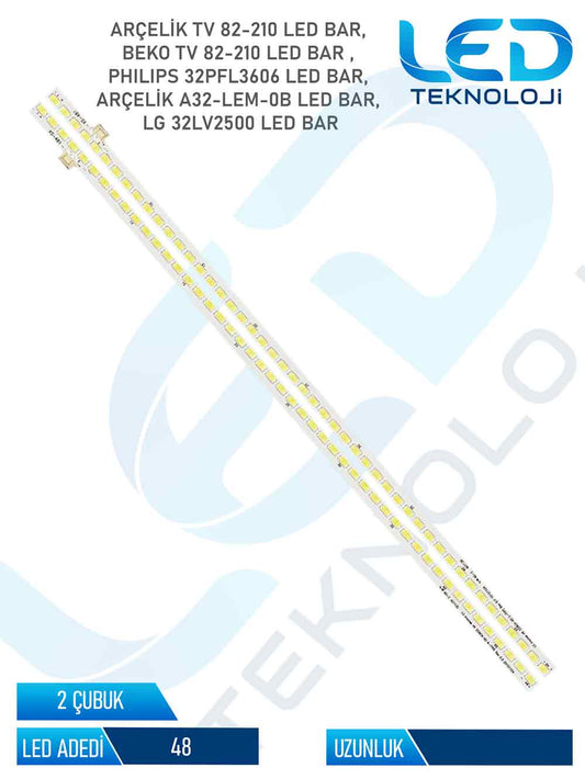 Philips 32PFL3606 Tv Led Bar 2 Parca 32 inc