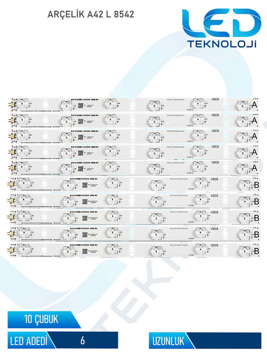 Arçelik A42L 8542 4B 10 Parça 42 inc Tv Led Bar