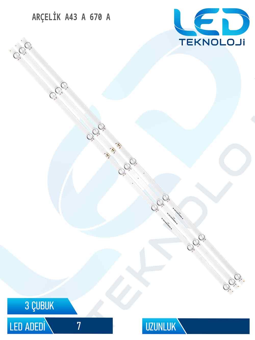 Arçelik A43 A 670 A 3 Parça 43 inc Tv Led Bar