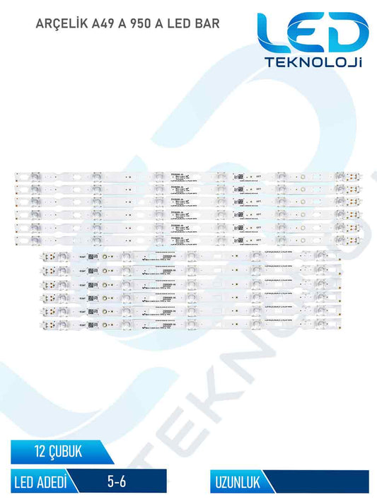 Arcelik A49 A 950 A Tv Led Bar 12 Parca 49 inc