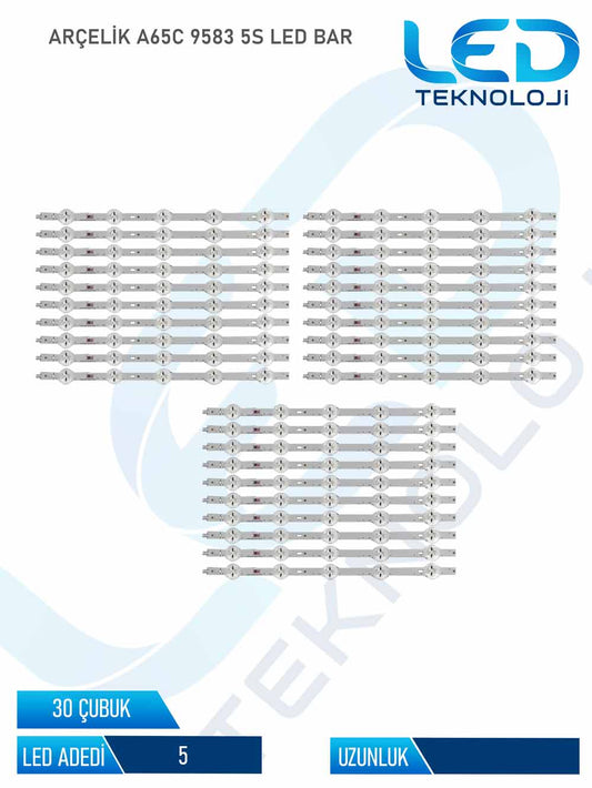 ARÇELİK A65C 9583 5S Tv Led Bar 30 Parca 65 inc