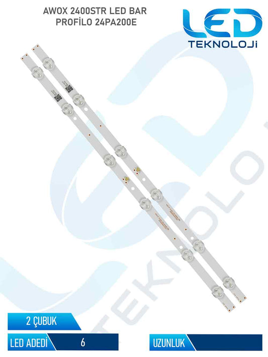 Awox 2400STR Tv Led Bar 2 Parca 24 inc
