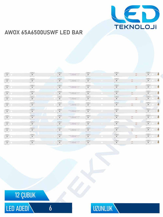 AWOX 65A6500USWF Led Bar 12 Parca 65 inc