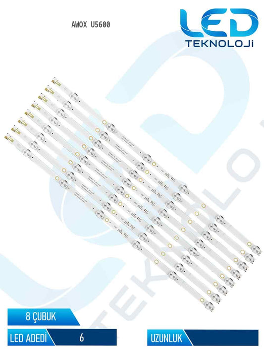 AWOX U5600 8 Parça 55 inc Tv Led Bar