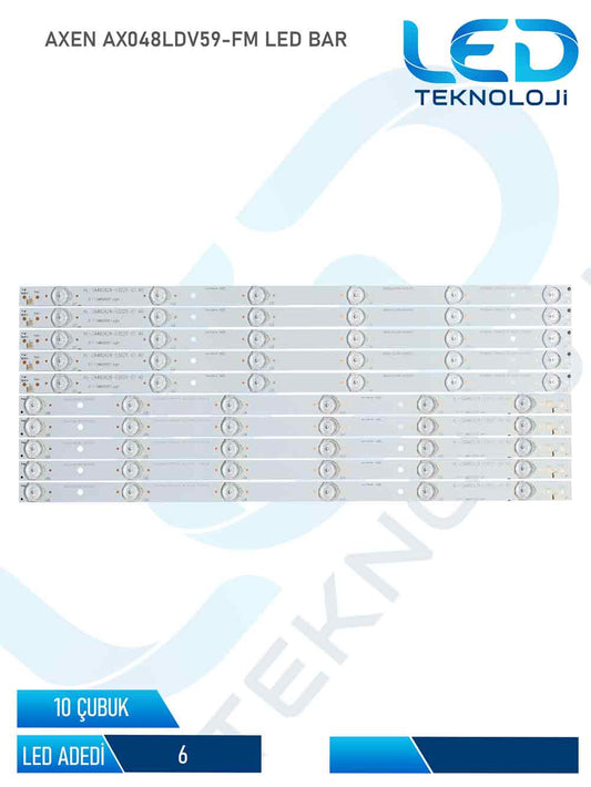 AXEN AX048LDV59-FM Led Bar 10 Parca 48 inc