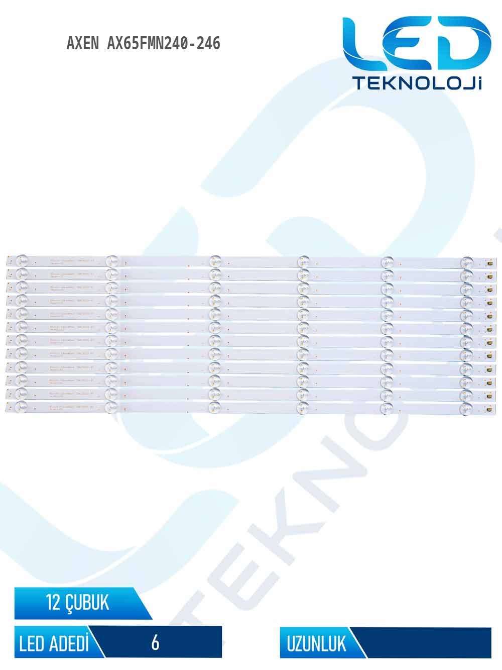 Axen AX65FMN240-246 65'' 12 Parça Tv Led Bar