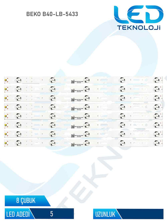 Beko B40-LB-5433 8 Parça 40 inc Tv Led Bar