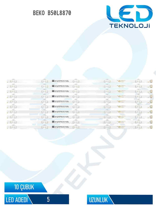Beko B50L8870 50'' 10 Parça Tv Led Bar